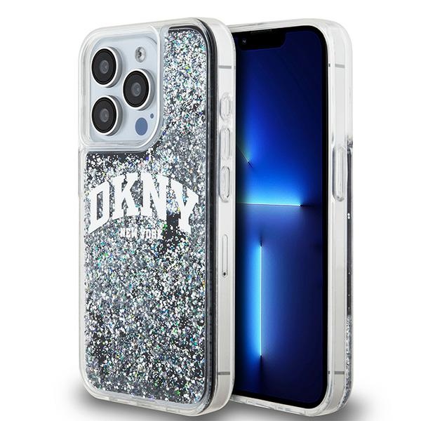 DKNY blizgantis dėklas iPhone 14 Pro – juodas