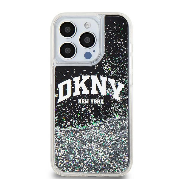 DKNY blizgantis dėklas iPhone 14 Pro – juodas