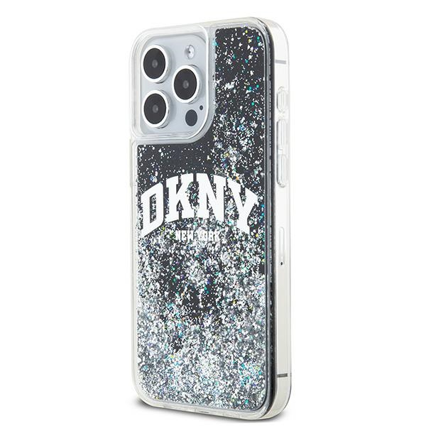DKNY Liquid Glitter Big Logo dėklas iPhone 14 Pro Max – juodas