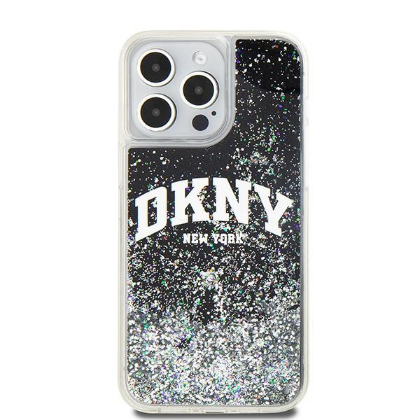 DKNY Liquid Glitter Big Logo dėklas iPhone 14 Pro Max – juodas