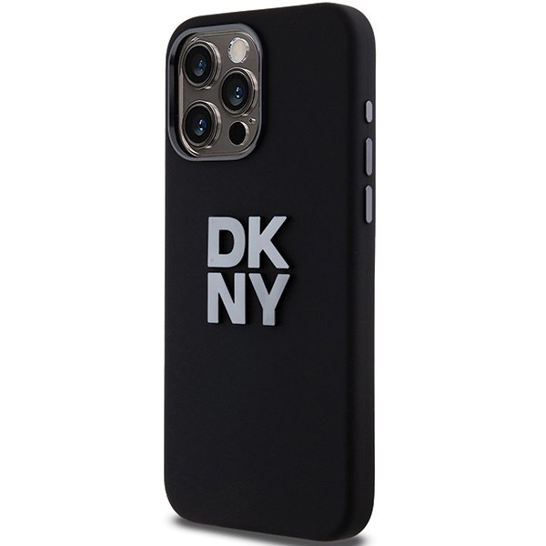 DKNY silikoninis dėklas iPhone 15 Pro – juodas