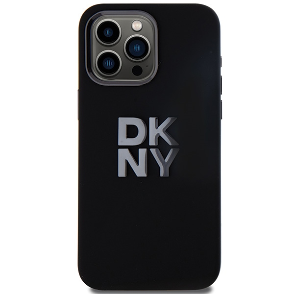 DKNY silikoninis dėklas iPhone 15 Pro – juodas
