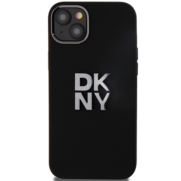 DKNY silikoninis dėklas iPhone 15 Plus / 14 Plus – juodas