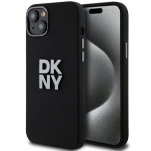 DKNY silikoninis dėklas iPhone 15/14/13 – juodas