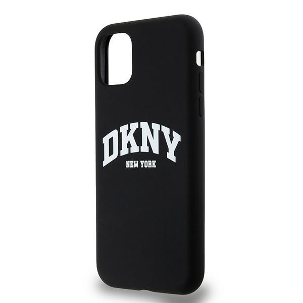 DKNY MagSafe silikoninis dėklas iPhone 11/XR – juodas