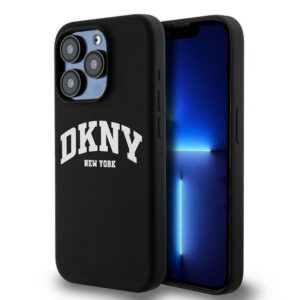 DKNY Liquid Silicone MagSafe dėklas iPhone 13/13 Pro – juodas