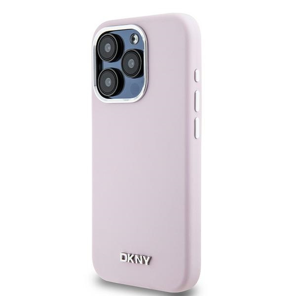 DKNY MagSafe silikoninis dėklas iPhone 14 Pro – rožinis
