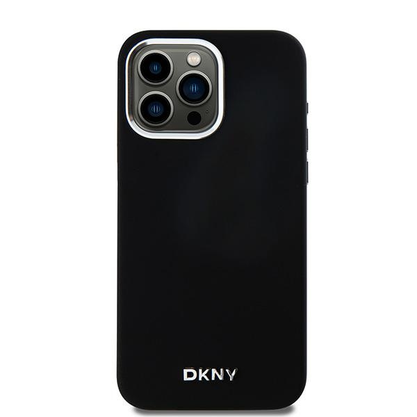 DKNY silikoninis MagSafe dėklas iPhone 14 Pro Max – juodas