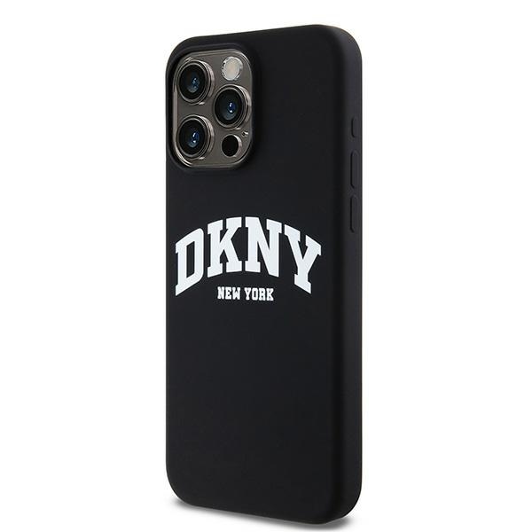 DKNY MagSafe silikoninis dėklas iPhone 14 Pro Max – juodas
