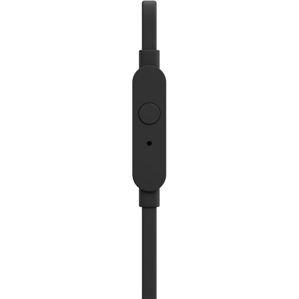 JBL Tune 110 į ausis įdedamos ausinės su 3,5 mm mini lizdu ir nuotolinio valdymo pulteliu – juodos