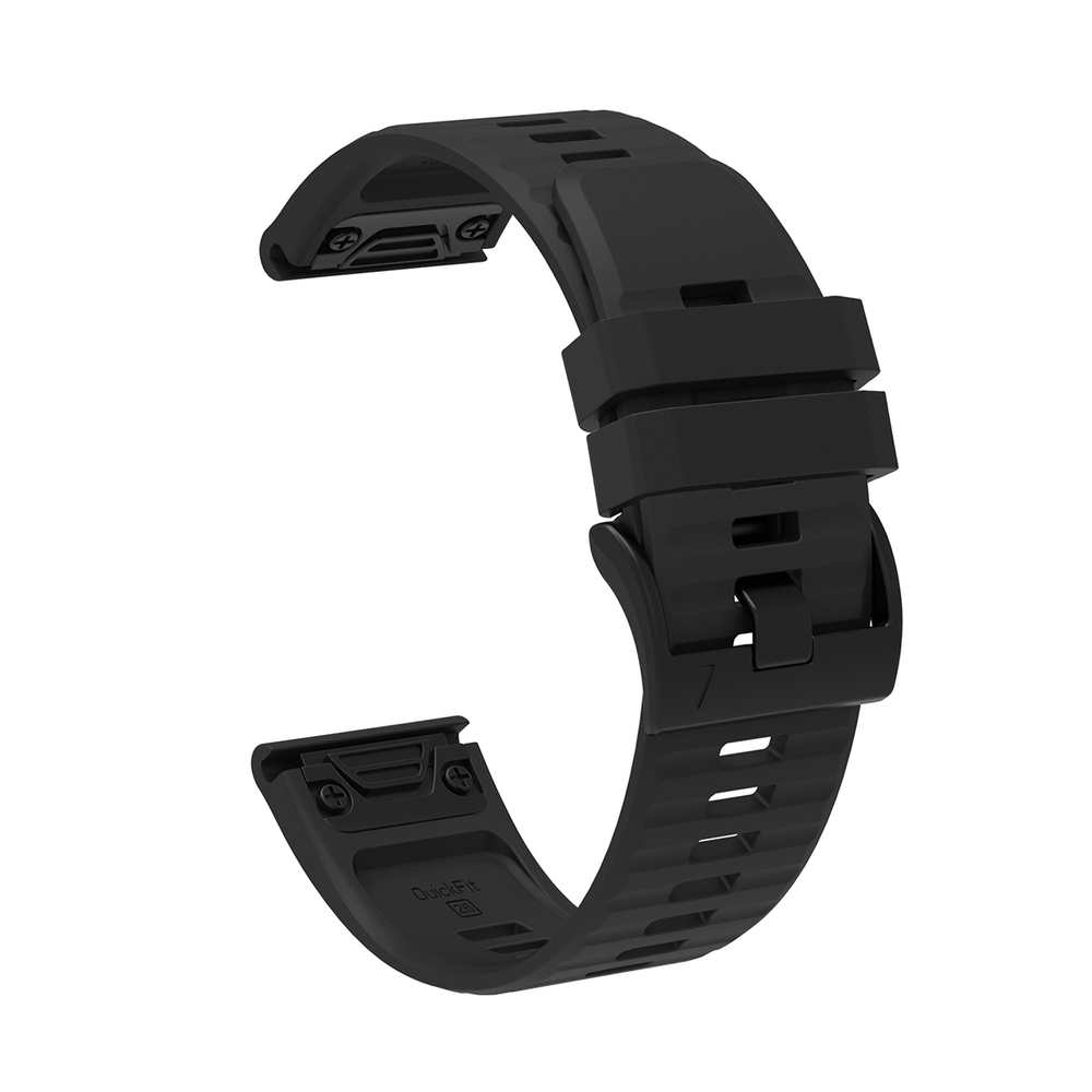 Silikoninis dirželis, skirtas Garmin Fenix 3 / 5X / 6X / 7X Pro - juodas