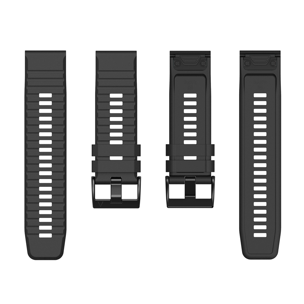 Silikoninis dirželis, skirtas Garmin Fenix 3 / 5X / 6X / 7X Pro - juodas
