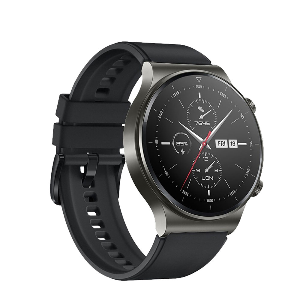Silikoninis dirželis, skirtas Huawei Watch GT 2 / 3 / 4 / 2 Pro / 3 Pro / 4 Pro / GT 2e - juodas
