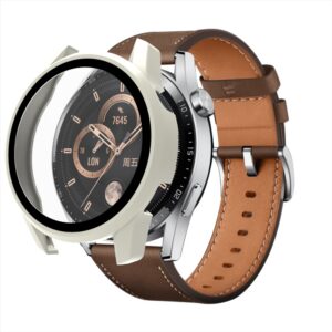 Apsauginis stiklas su dėklu Huawei Watch GT3 42 mm – baltas
