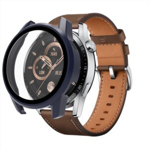 Apsauginis stiklas su dėkliuku Huawei Watch GT3 42 mm – tamsiai mėlynas