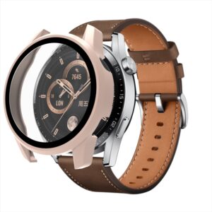 Apsauginis stiklas su dėkliuku Huawei Watch GT3 42mm – rožinis