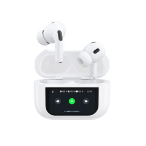 Dudao U19 in-ear TWS belaidės Bluetooth 5.3 ausinės su LED ekranu – baltos spalvos