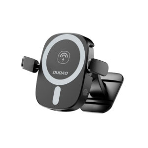 Dudao automobilinis telefono laikiklis FW11 su 15W indukciniu įkrovikliu oro angoms / kokpitui, juodas