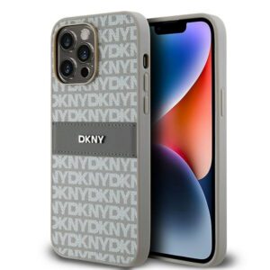 DKNY dėklas iPhone 14 Pro – smėlinis