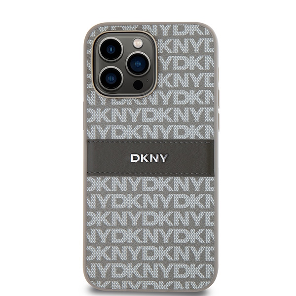 DKNY dėklas iPhone 14 Pro – smėlinis