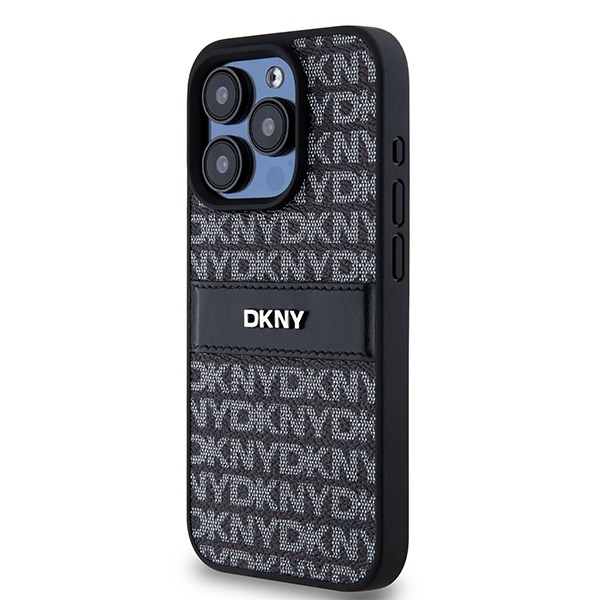 DKNY odinis dėklas iPhone 15 Pro – juodas