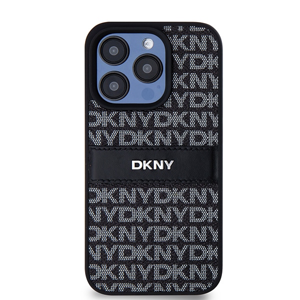 DKNY odinis dėklas iPhone 15 Pro – juodas