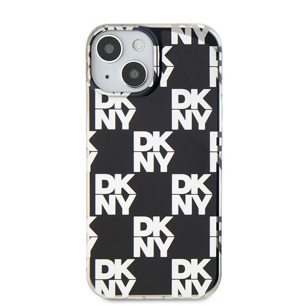DKNY IML Checkered Mono Pattern dėklas iPhone 15/14/13 – juodas