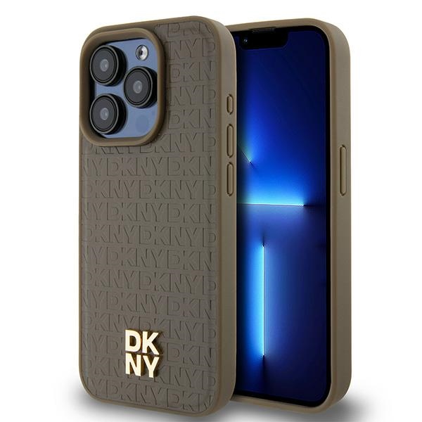 DKNY MagSafe dėklas iPhone 14 Pro – rudas