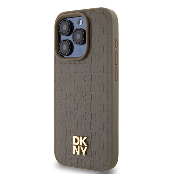 DKNY MagSafe dėklas iPhone 14 Pro – rudas