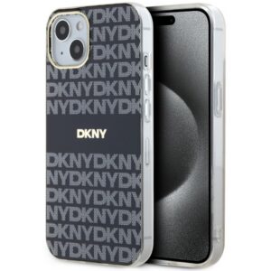 DKNY MagSafe dėklas iPhone 15 Plus / 14 Plus – juodas
