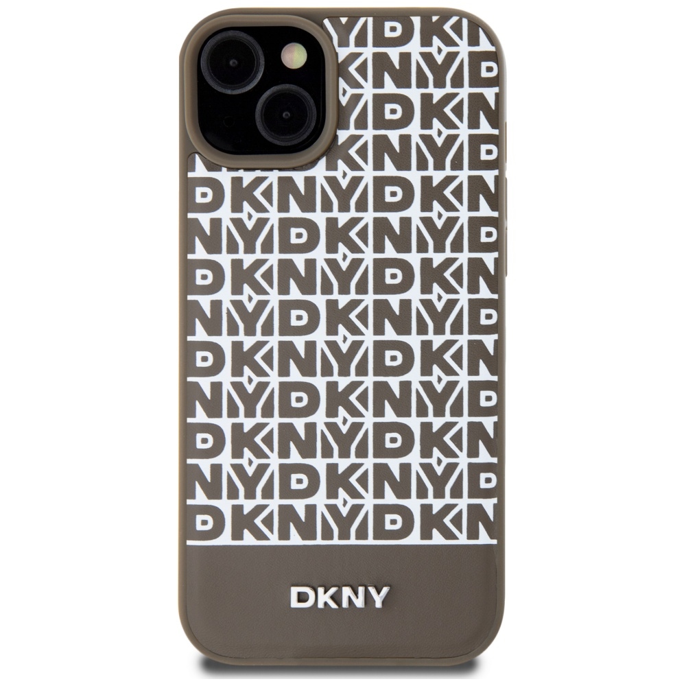 DKNY MagSafe dėklas iPhone 15/14/13 – rudas