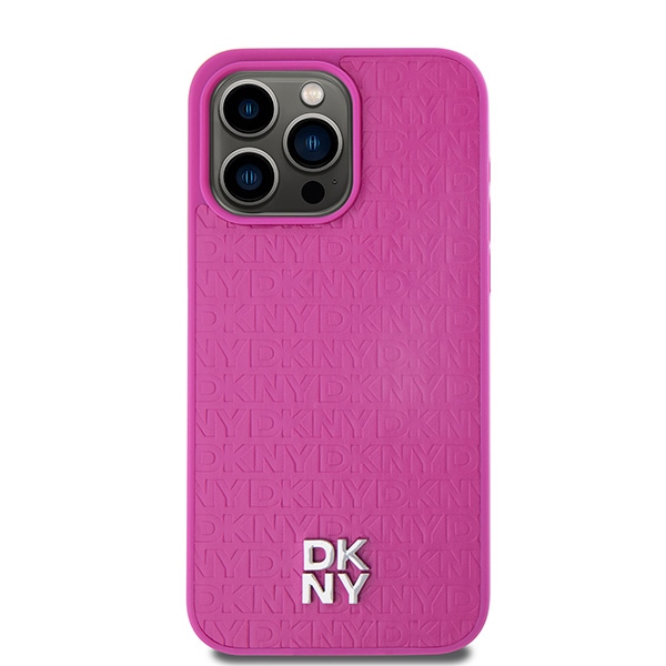 DKNY odinis MagSafe dėklas iPhone 15 Pro Max – rožinis