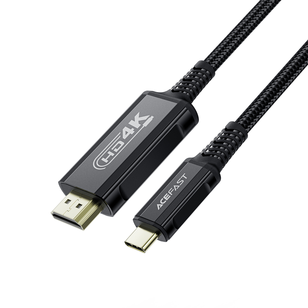 Acefast C1 vaizdo kabelis su USB-C/HDMI 4K 60Hz su HDR 1,8 m - juodas