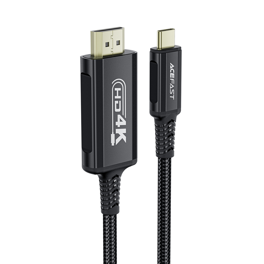 Acefast C1 vaizdo kabelis su USB-C/HDMI 4K 60Hz su HDR 1,8 m - juodas