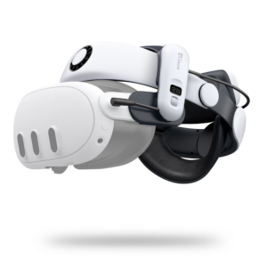 BoboVR S3 Pro dirželis Meta Quest 3 VR ausinėms + B100 išorinė baterija – juoda ir balta