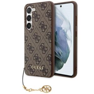 Guess 4G Charms dėklas Samsung Galaxy A35 – rudas