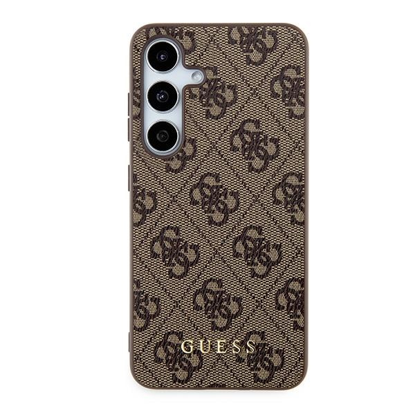 Guess 4G Metal Gold Logo dėklas Samsung Galaxy A35 – rudas