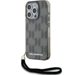 Karl Lagerfeld KL Pattern dėklas iPhone 15 Pro – juodas