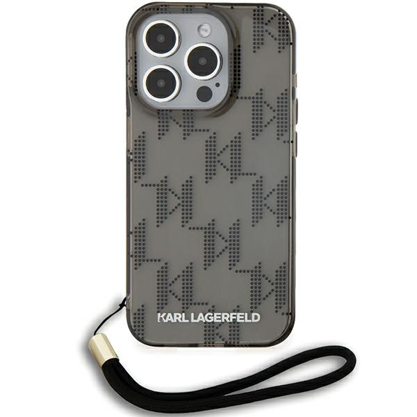 Karl Lagerfeld KL Pattern dėklas iPhone 15 Pro – juodas