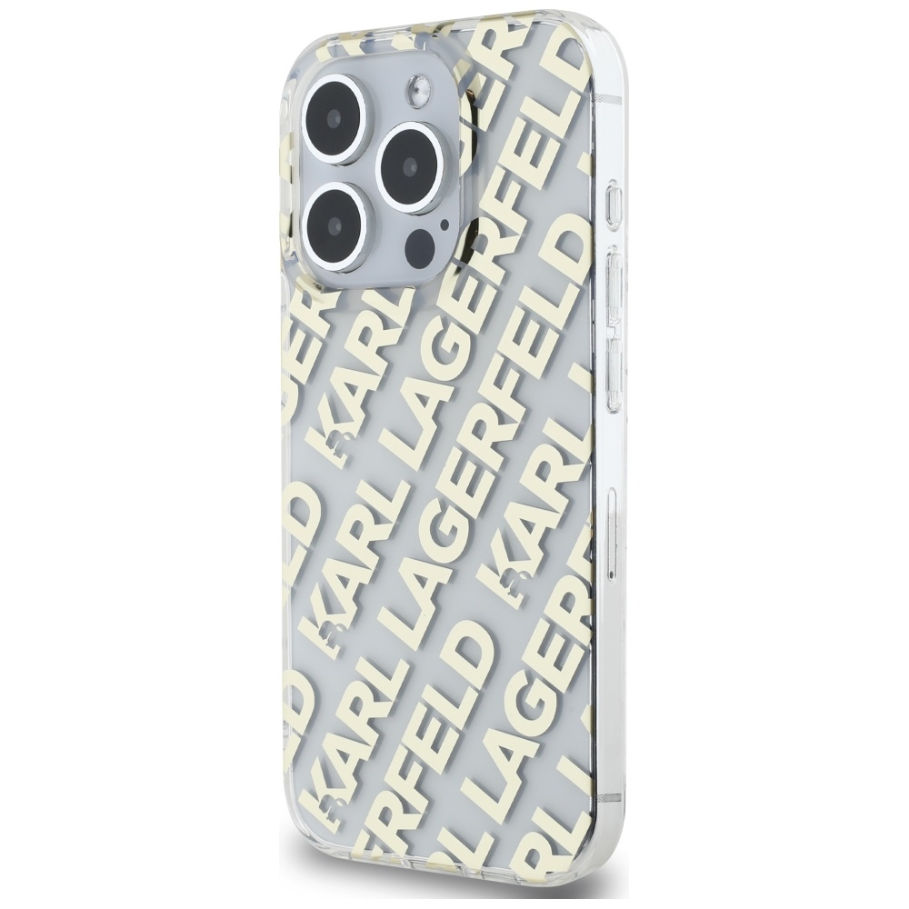 Karl Lagerfeld dėklas iPhone 15 Pro – auksinis