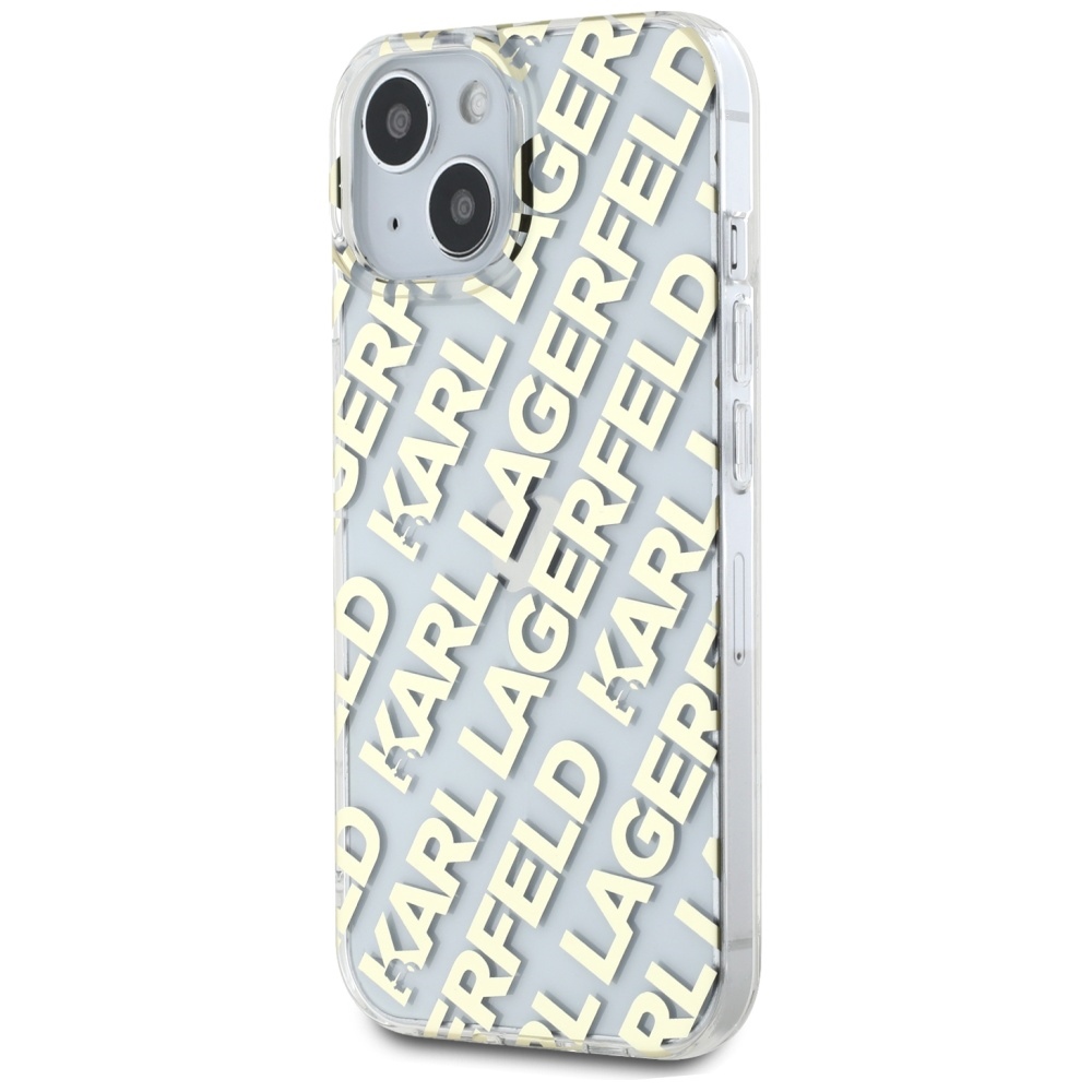 Karl Lagerfeld IML Fullover Logo dėklas, skirtas iPhone 15 / 14 / 13 - auksinis
