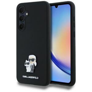 Karl Lagerfeld silikoninis dėklas Galaxy A35 – juodas
