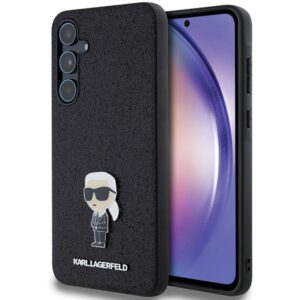 Karl Lagerfeld blizgus dėklas Samsung Galaxy A55 – juodas