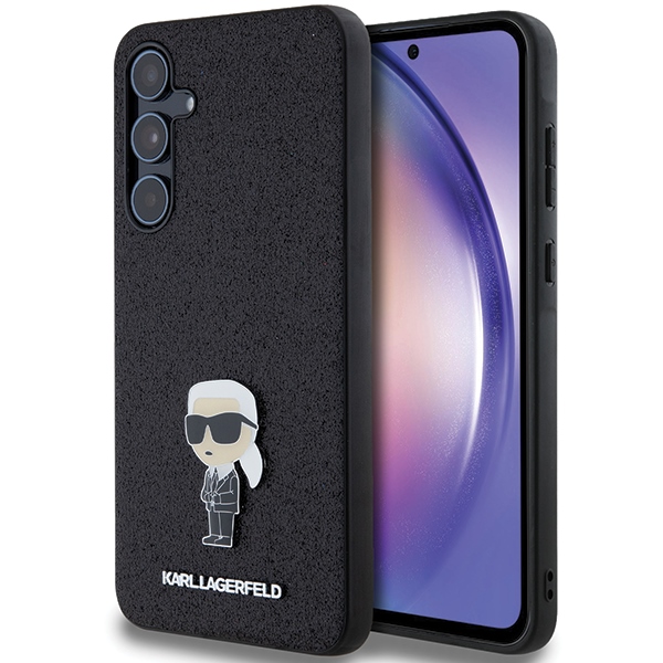 Karl Lagerfeld blizgus dėklas Samsung Galaxy A55 – juodas
