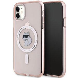 Karl Lagerfeld MagSafe dėklas iPhone 11/XR – rožinis
