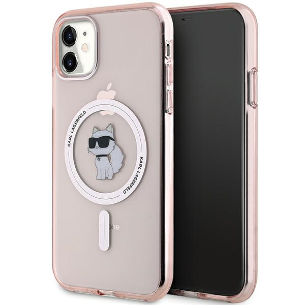 Karl Lagerfeld MagSafe dėklas iPhone 11/XR – rožinis