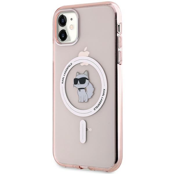 Karl Lagerfeld MagSafe dėklas iPhone 11/XR – rožinis