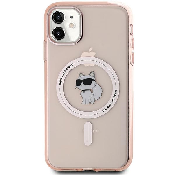 Karl Lagerfeld MagSafe dėklas iPhone 11/XR – rožinis