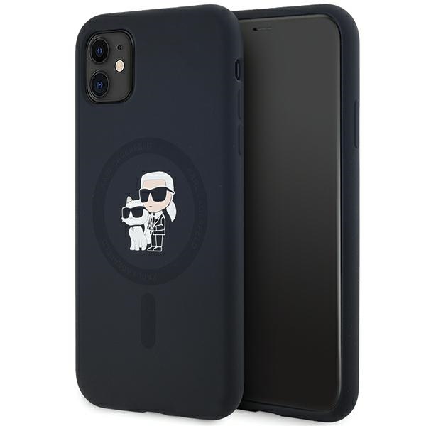 Karl Lagerfeld MagSafe dėklas iPhone 11/XR – juodas