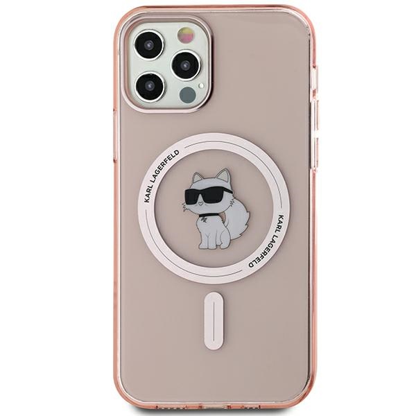Karl Lagerfeld IML Choupette MagSafe dėklas iPhone 12/12 Pro - rožinis